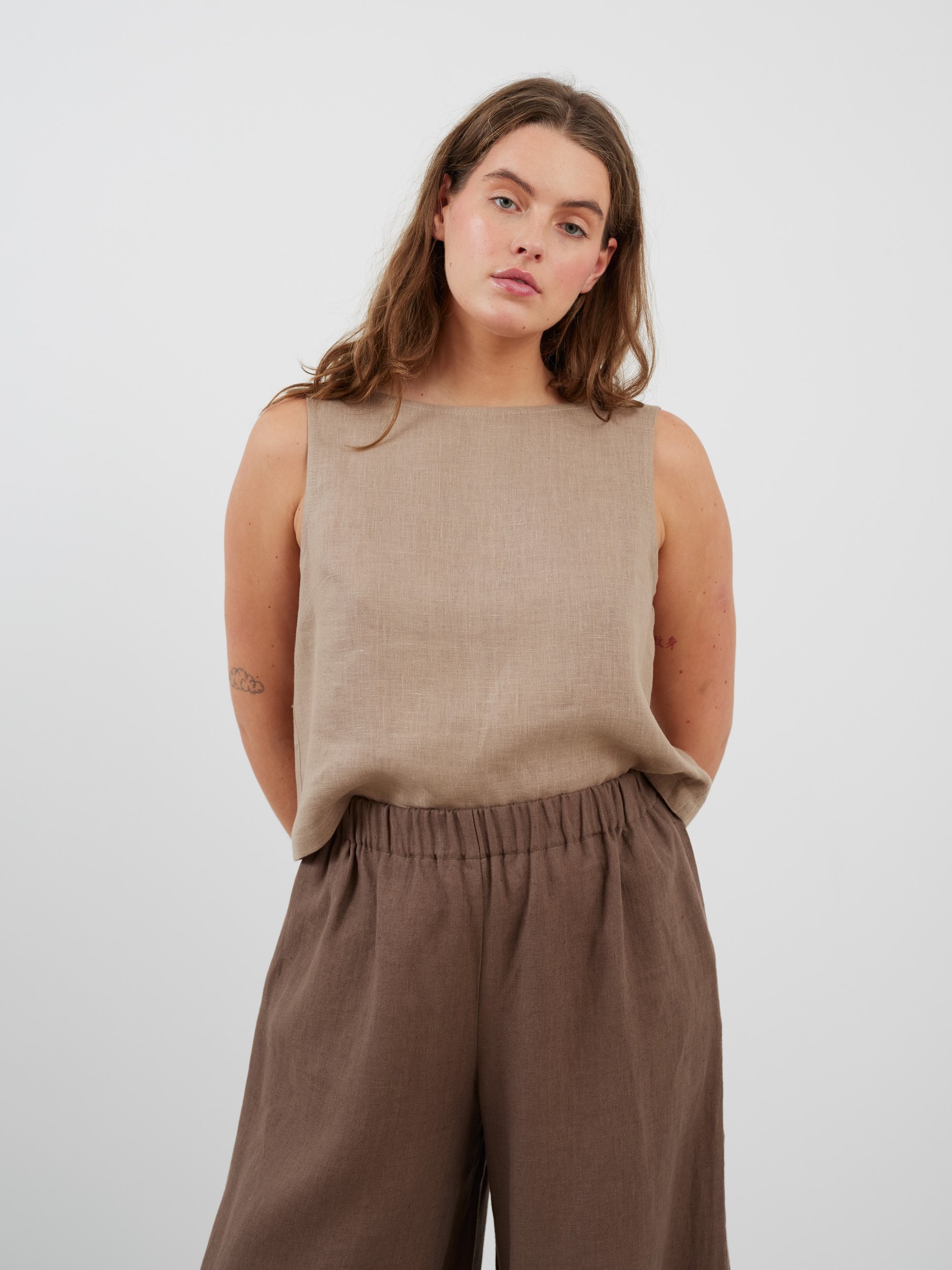 PEARL Long Wide Leg Linen Pants - Image 4