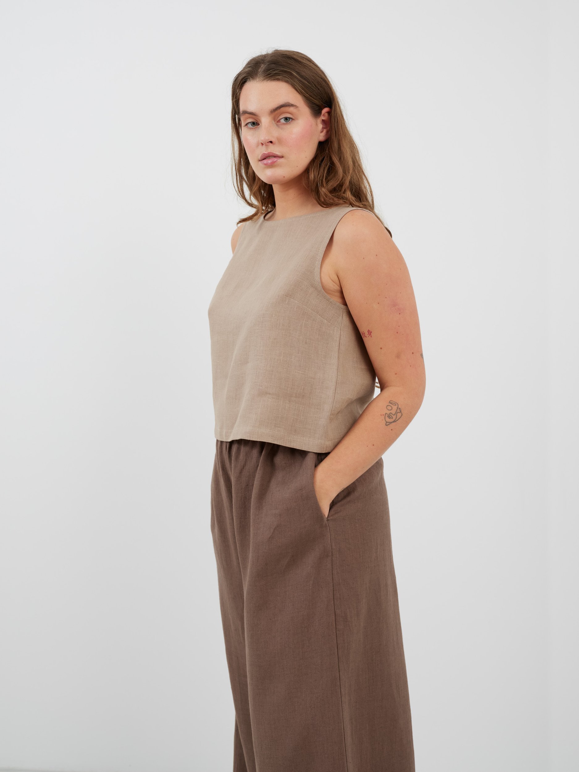 PEARL Long Wide Leg Linen Pants - Image 5
