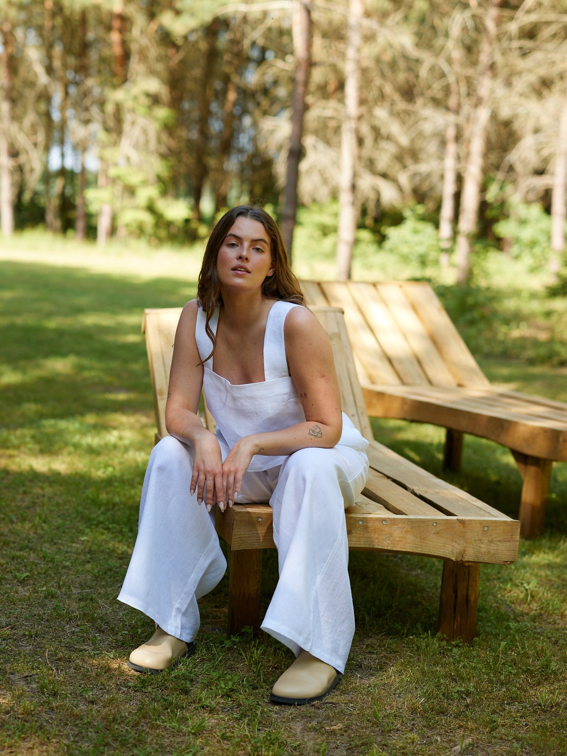 PEARL Long Wide Leg Linen Pants - Image 3