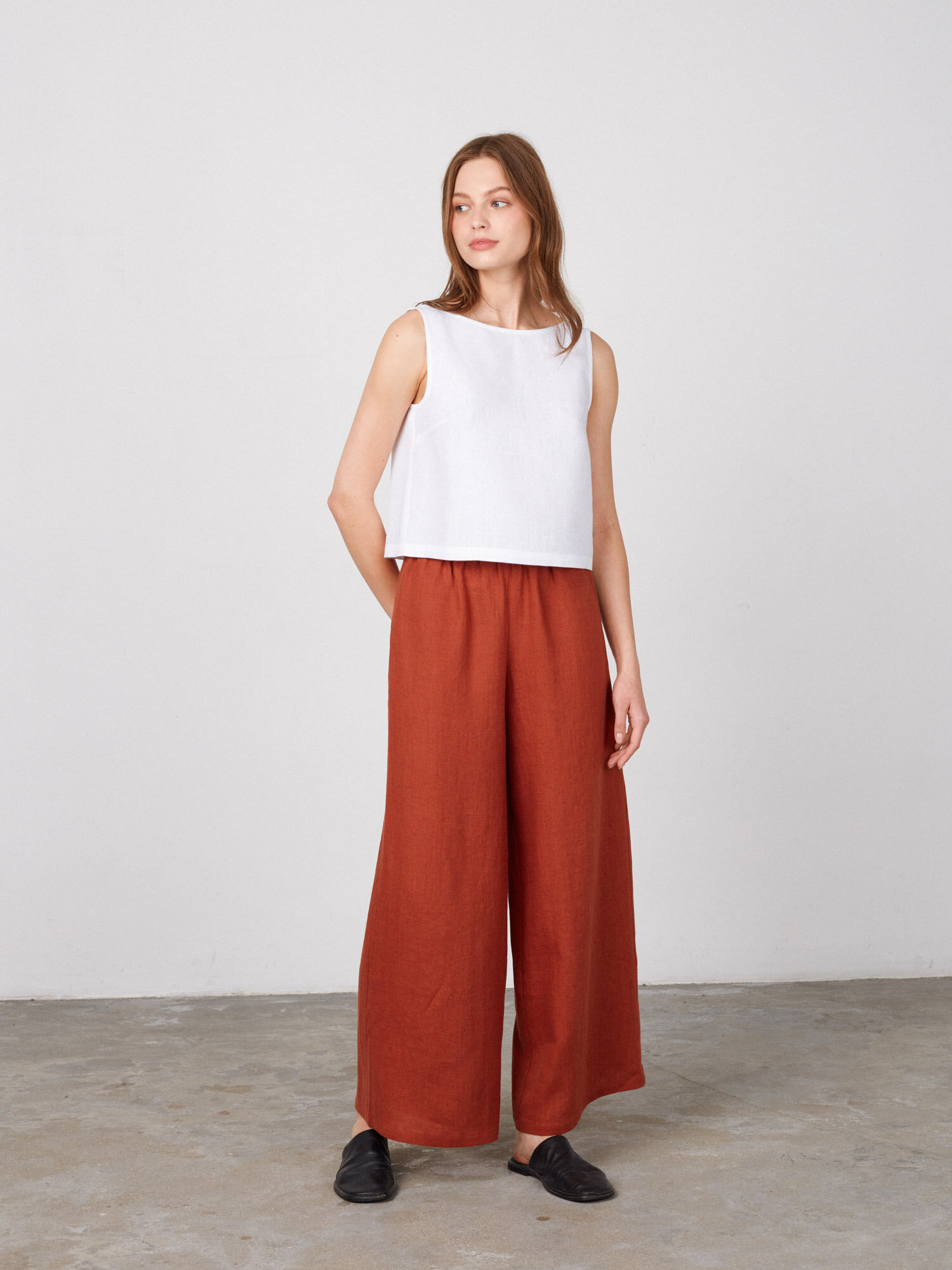 PEARL Wide Leg Linen Pants - Image 2