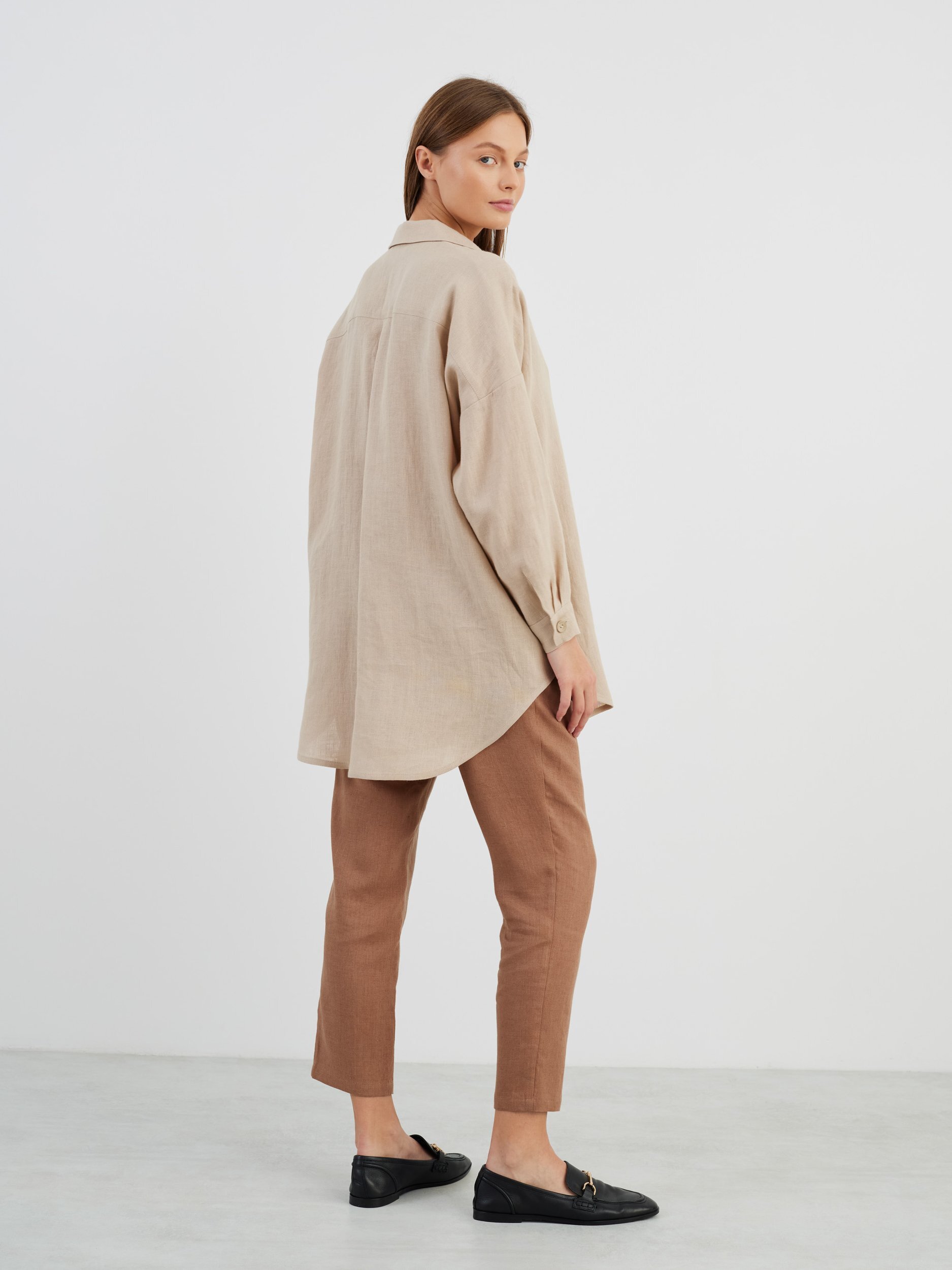 PINE Übergroßes Leinenhemd - Image 5