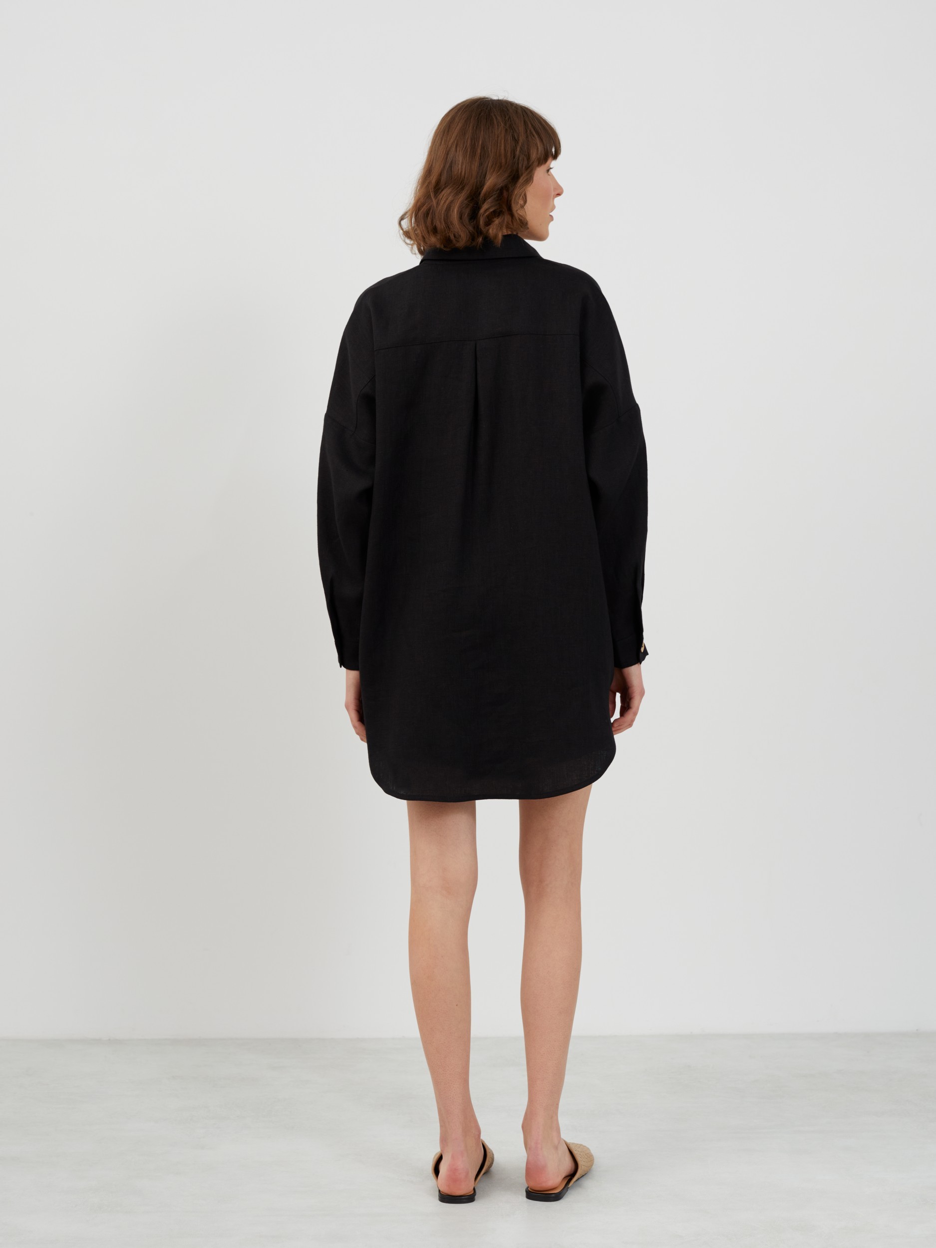 Oversized Linen Shirt PINE - Image 5