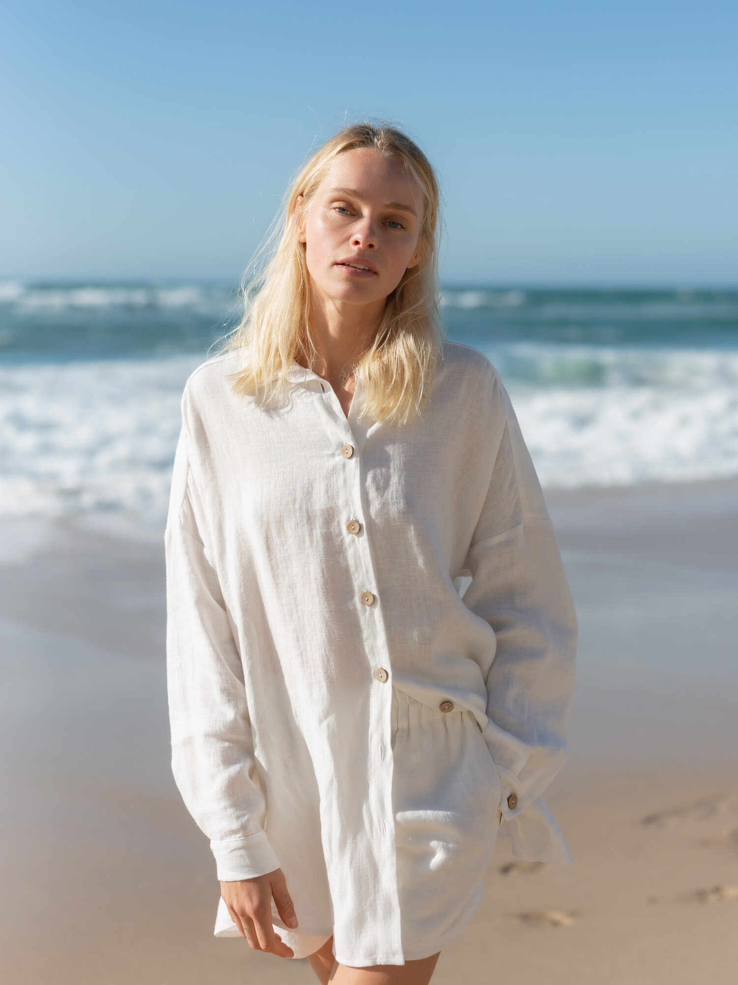 PINE Oversized Linen Shirt - Image 1