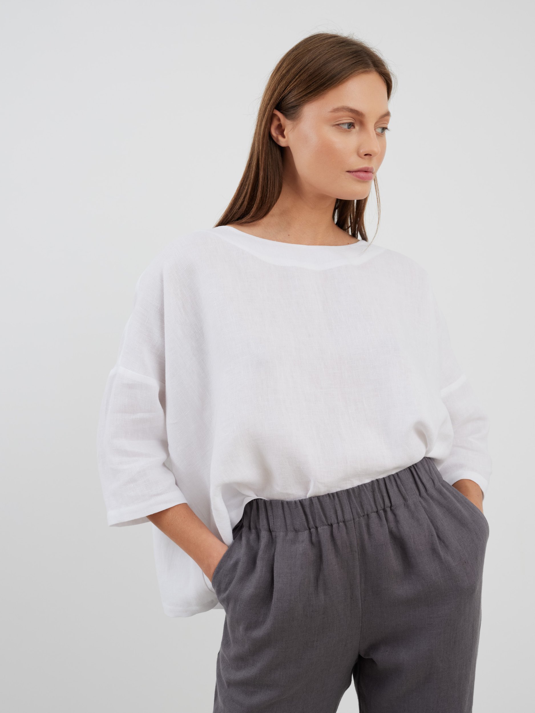 RAVEN Tapered Linen Pants - Image 1