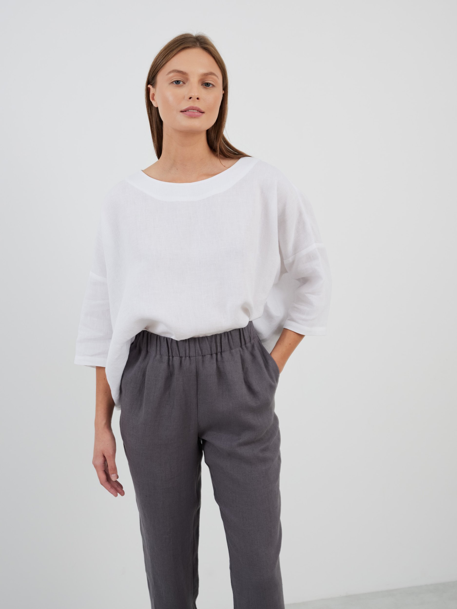 RAVEN Tapered Linen Pants - Image 4