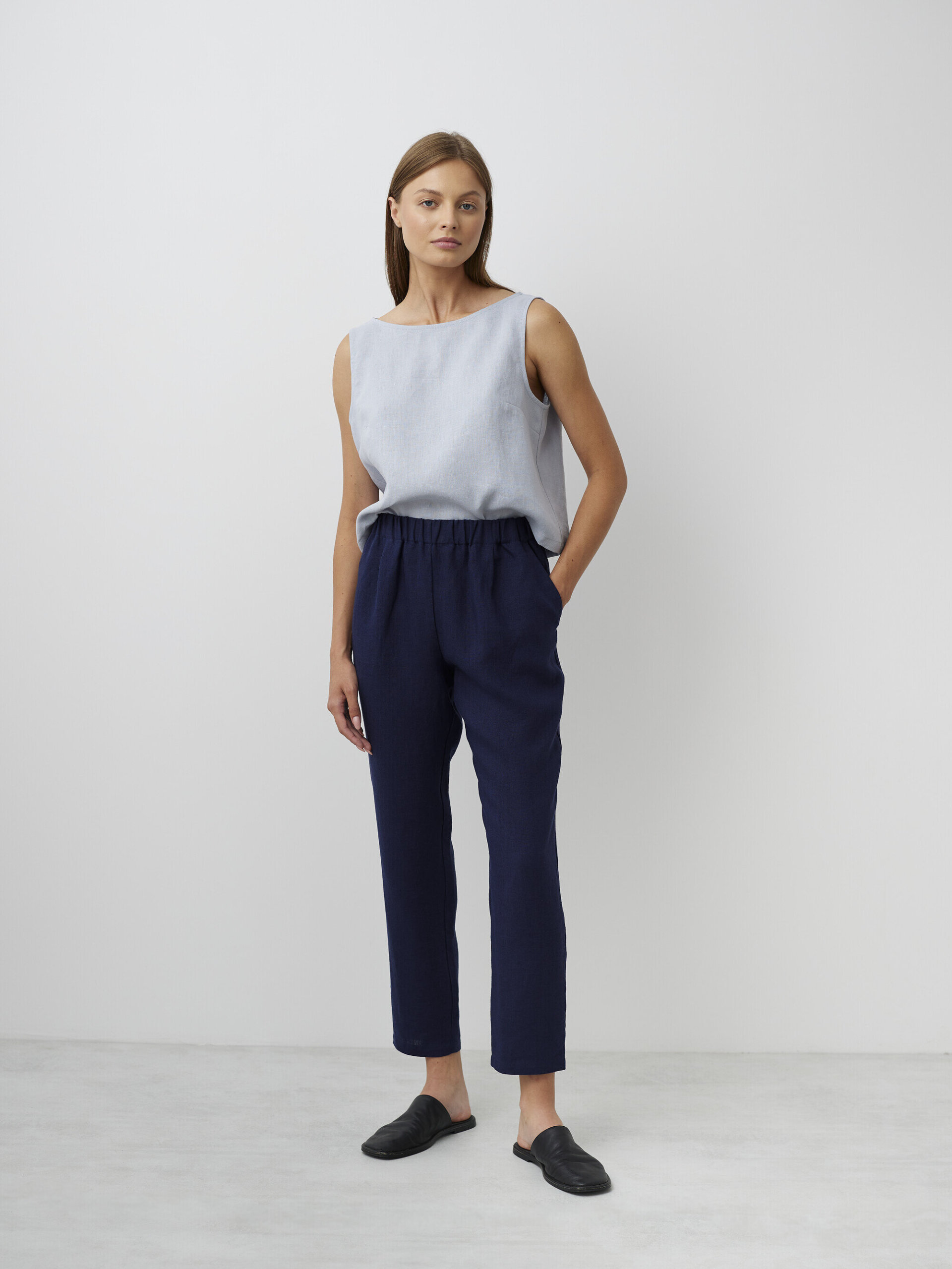 RAVEN Tapered Linen Pants - Image 1