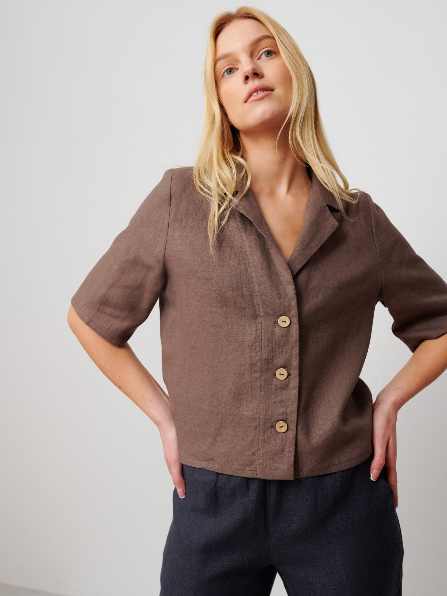 RAY Short Sleeve Linen Shirt - Image 4