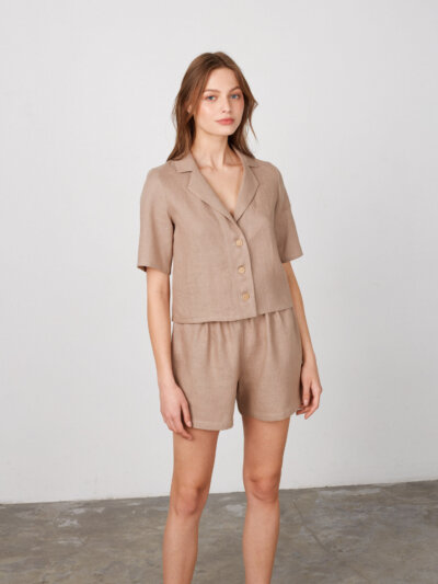 RAY Short Sleeve Linen Shirt
