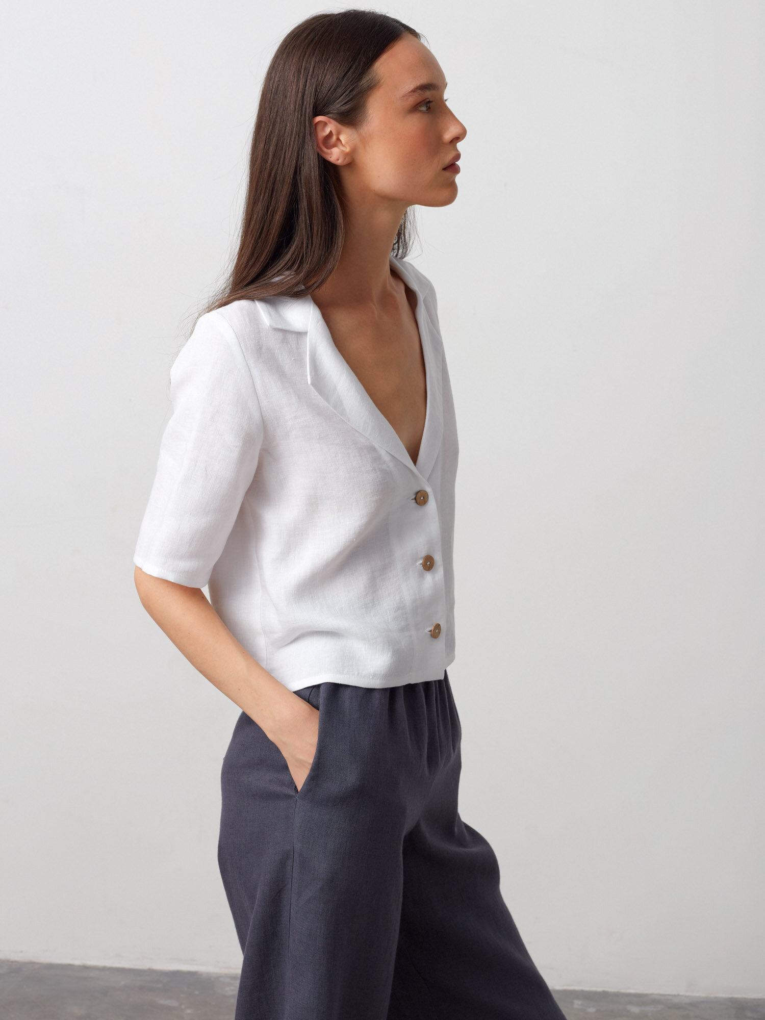 RILEY Wide Leg Linen Pants - Image 4