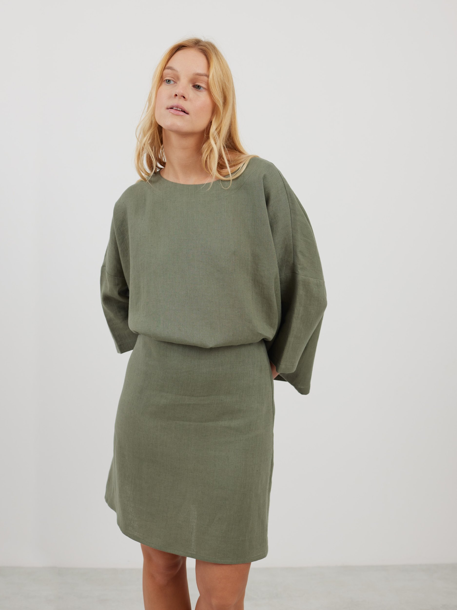 ROSIE Linen A-line Mini Skirt - Image 3