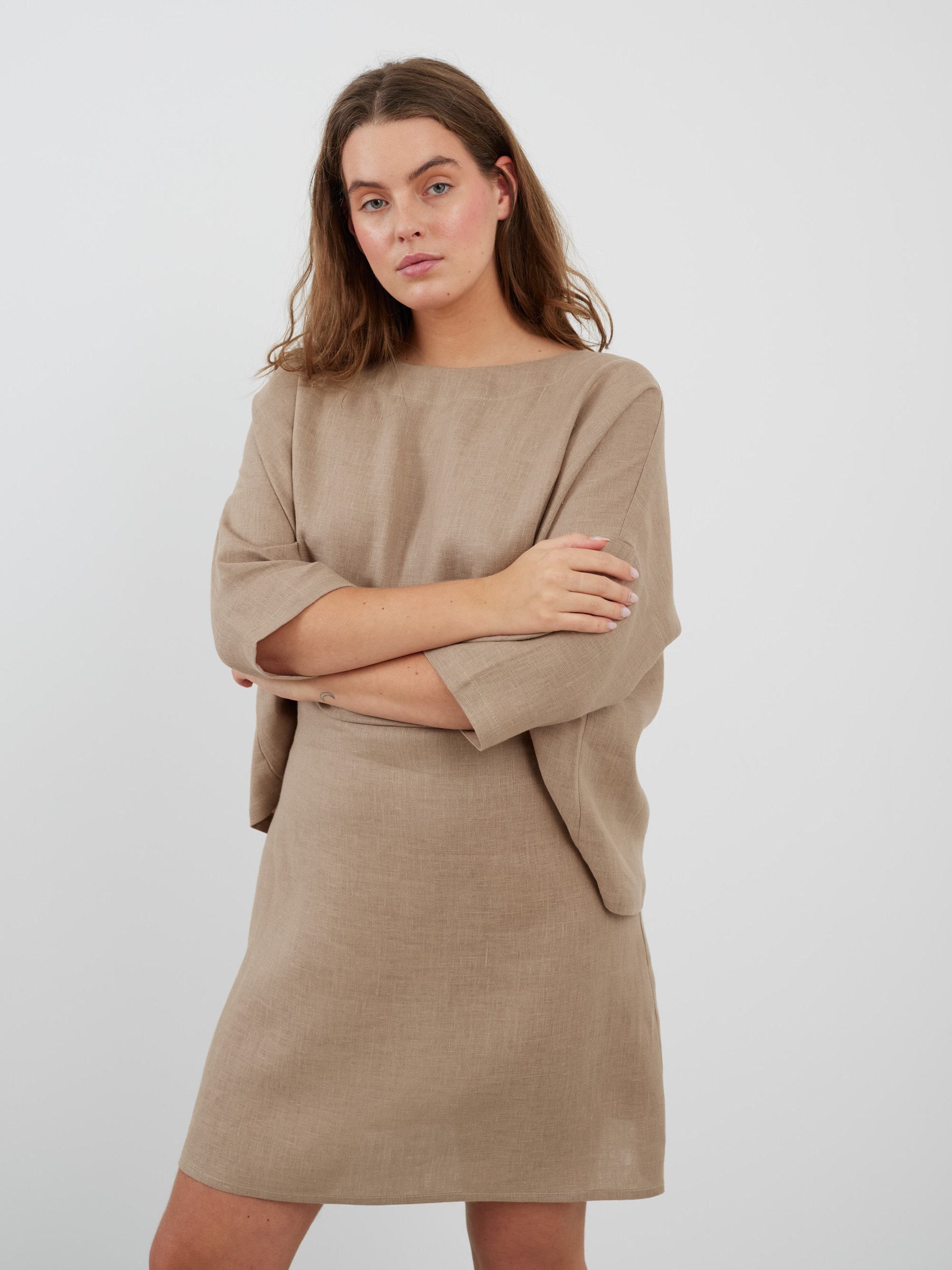 ROSIE Linen A-line Mini Skirt - Image 5