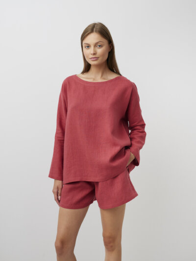 RUMI Long Sleeve Linen Top