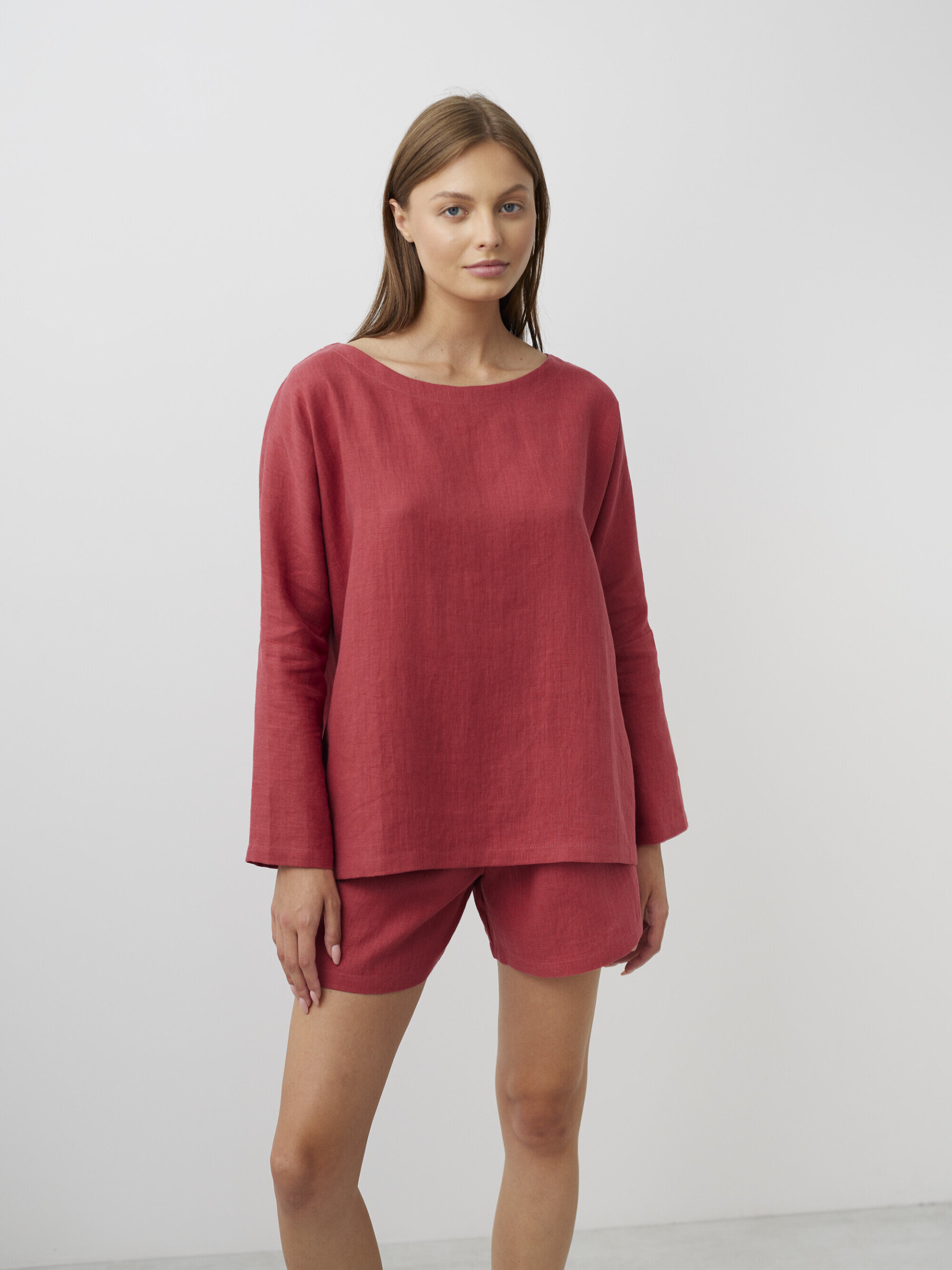 RUMI Long Sleeve Linen Top - Image 3