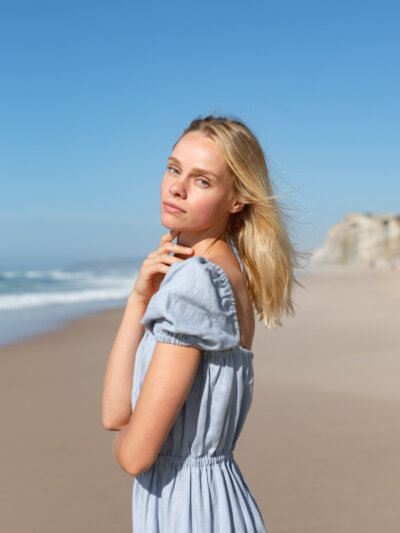 RUTH Linen Midi Dress