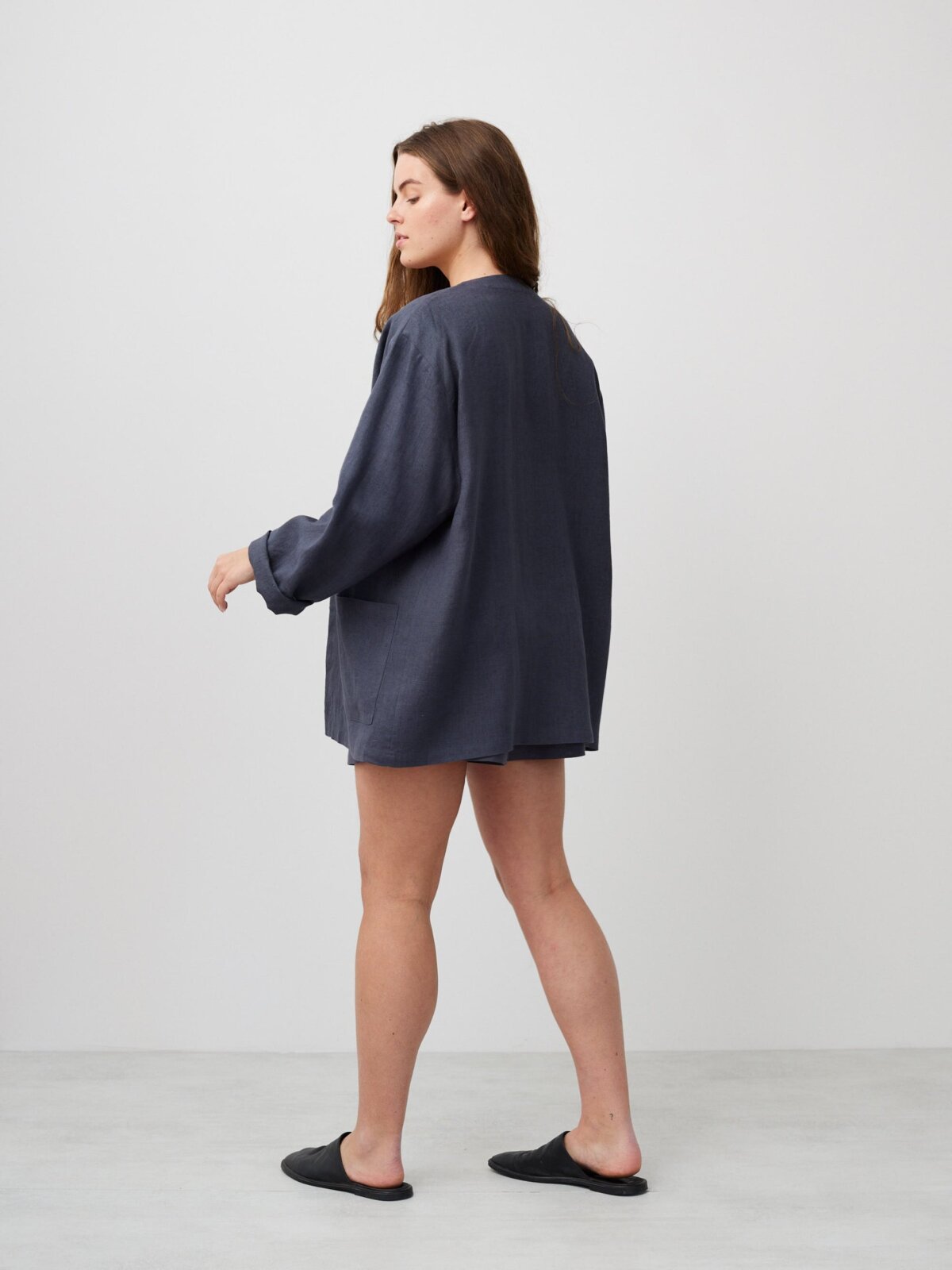 SELBY pellavatakki Tummanharmaa — sivulta