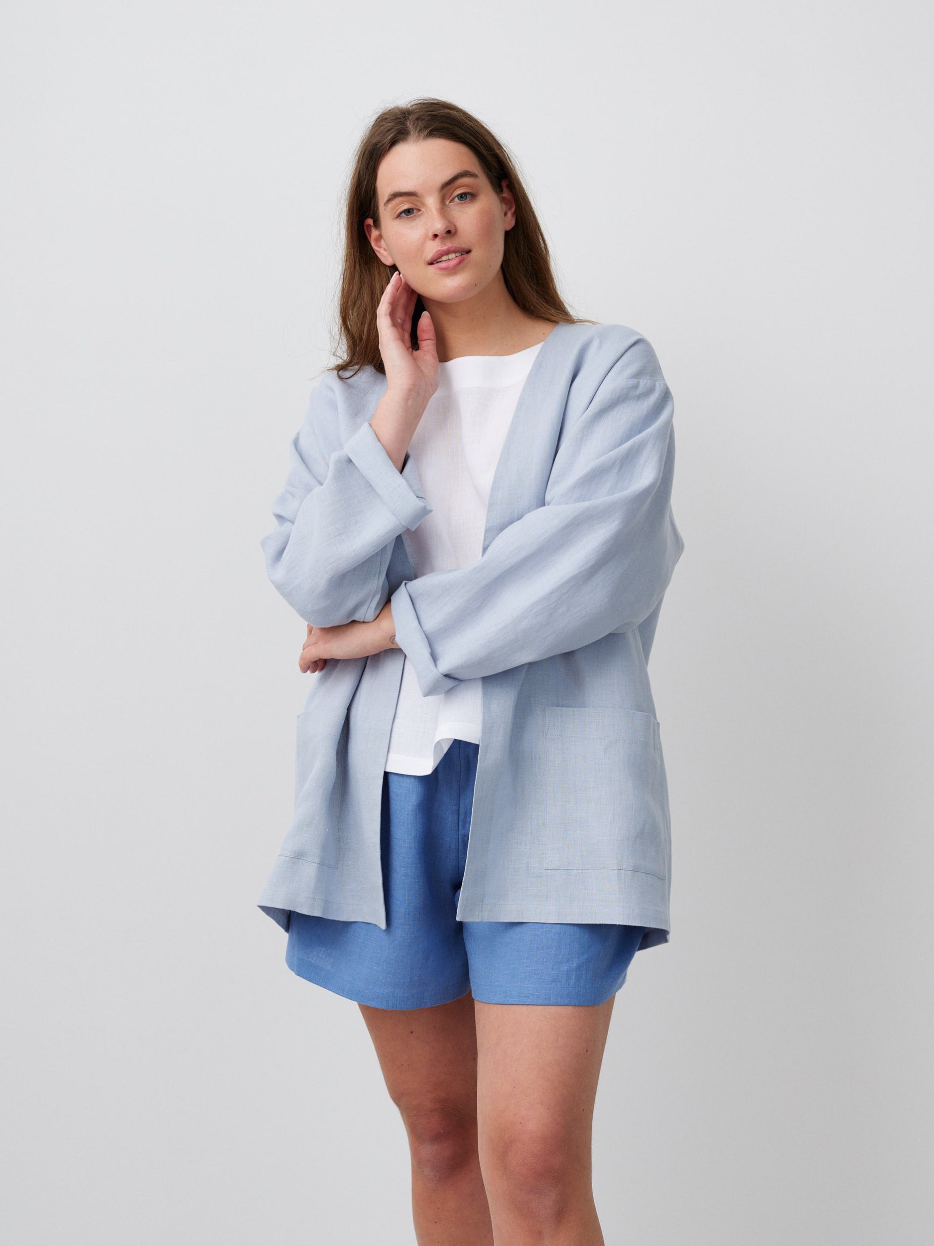 SELBY Open Linen Jacket - Image 3