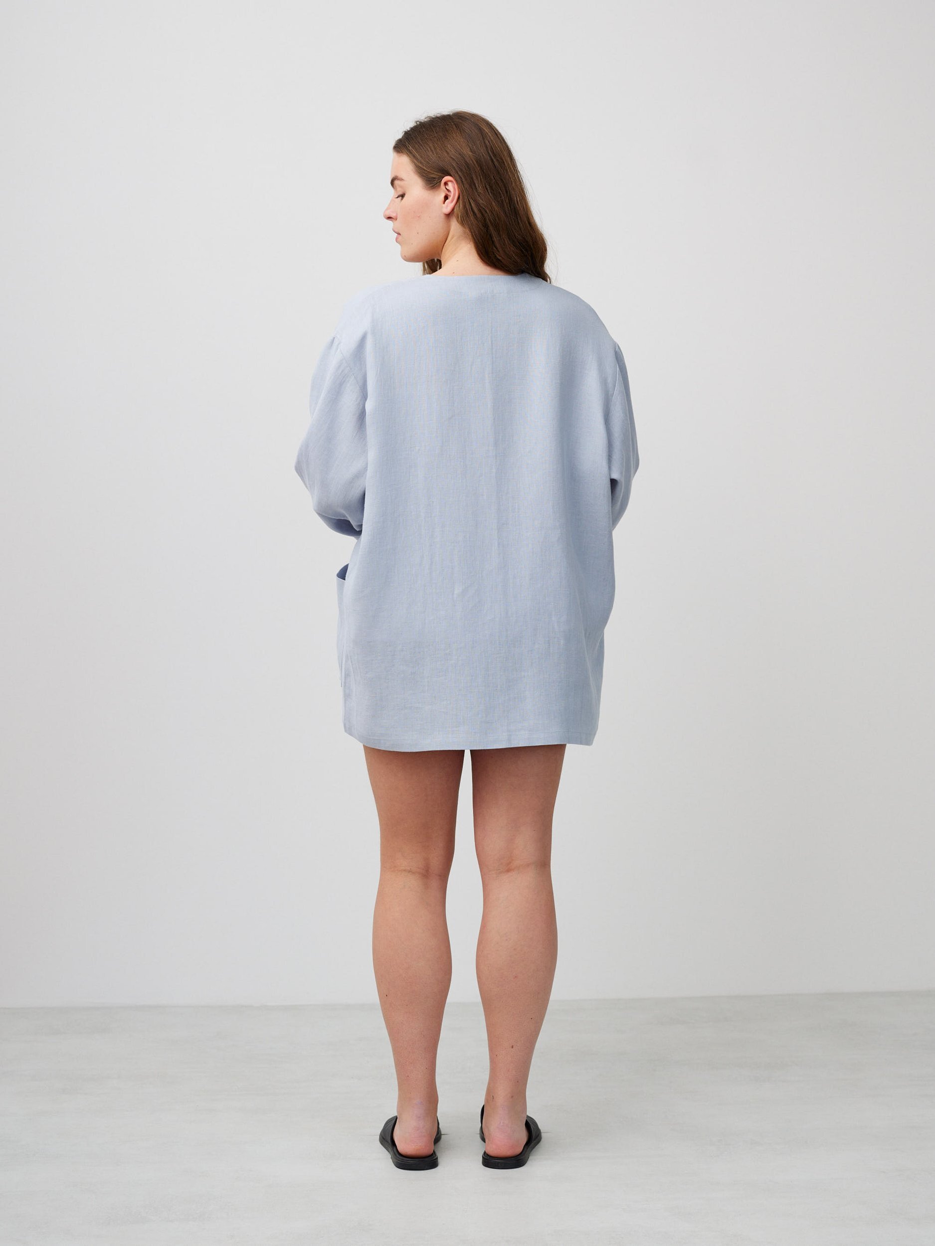 SELBY Open Linen Jacket - Image 4