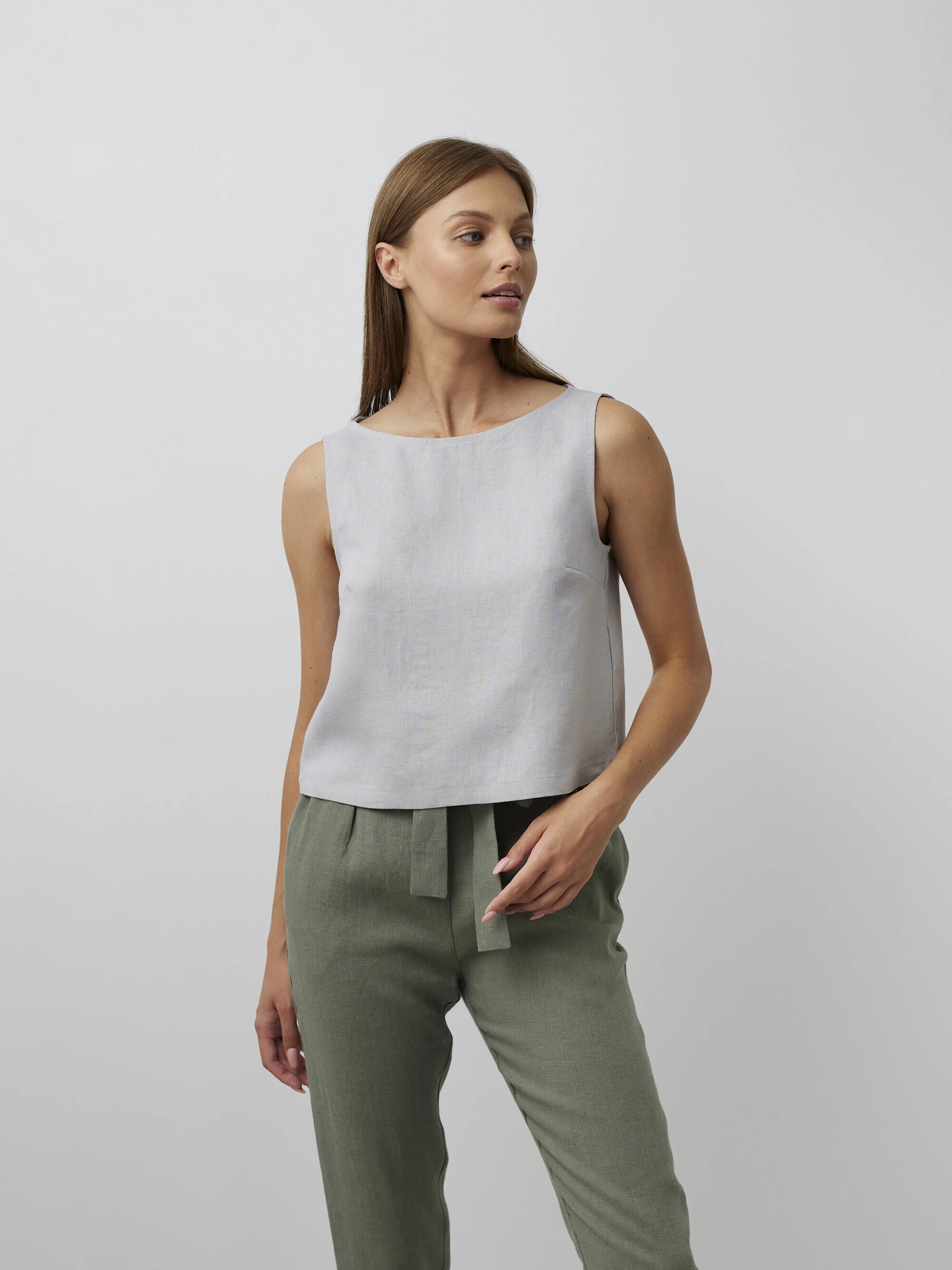 Bild 1 von SONATE Leinen-Tanktop in Cloudy Grey, you can also choose other colors above von Love and Confuse