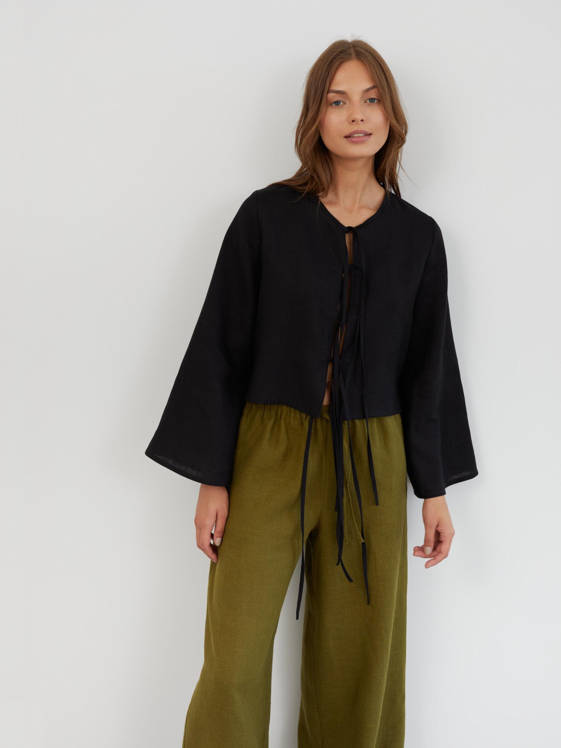 Linen Wide Leg Drawstring Pants LUCAS - Image 3